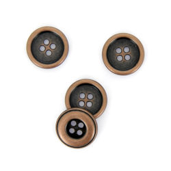 Boutons ronds bronze 20 mm características