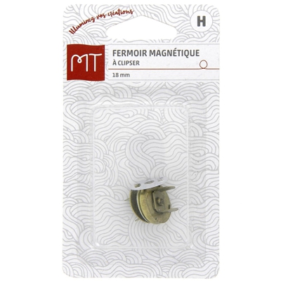 Fermoir magnétique à clipser bronze