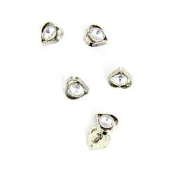 Boutons cœurs diamant à queue 12 mm precio