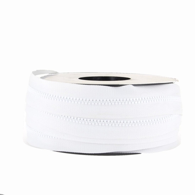 Fermeture éclair au mètre blanche sans curseur