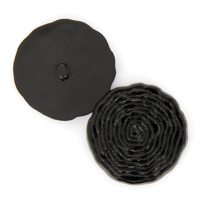 Boutons forme rosace noir 40mm