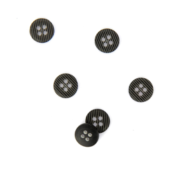 Boutons striés 2 trous noir 11 mm precio