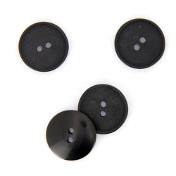 Boutons plats 2 trous noir 23 mm en oferta
