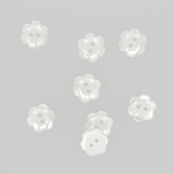 Boutons forme petite fleur blanc 13 mm en oferta