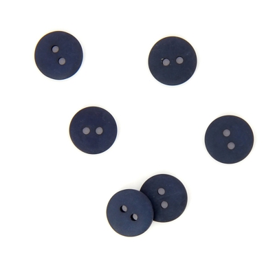 Boutons plats bleu marine 14mm