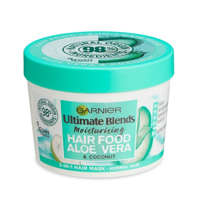 Garnier Ultimate Blends Hair Food Aloe Vera 3-in-1 Normal Hair Mask Treatment 390ml