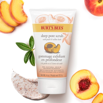 Exfoliant profond à la pêche et écorce de saule Burt's Bees (110 g)