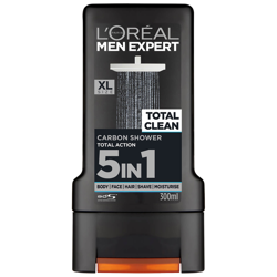 Gel Douche Carbone Total Clean L'Oréal Paris Men Expert 300 ml características
