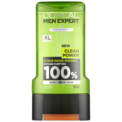 Gel Douche Bois d'Agrume Clean Power L'Oréal Paris Men Expert 300 ml