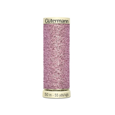 Bobine de fil effet métallisé Gütermann - Rose
