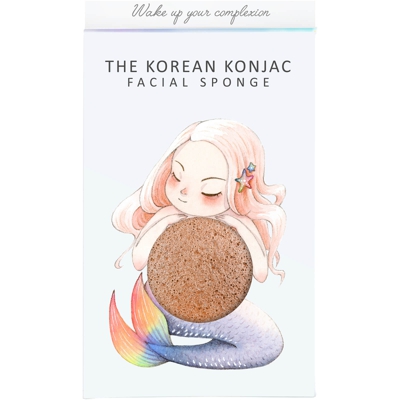 Éponge Konjac, Boîte et Crochet Mythical Mermaid The Konjac Sponge Company 30 g – Argile Rose