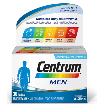 Multivitamines Centrum Hommes – (30 comprimés)