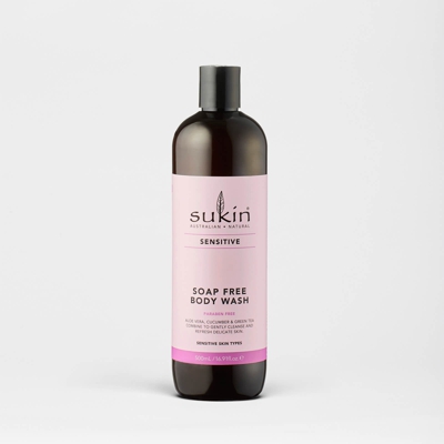 Gel douche sans savon pour les peaux sensibles de Sukin (500 ml)