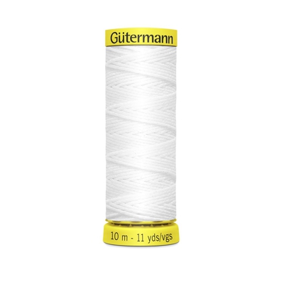 Bobine de fil élastique Gütermann - Blanc