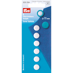 Boutons à recouvrir, 11mm, blanc precio