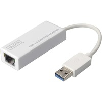 DN-3023 changeur de genre de câble USB RJ-45 Blanc, Carte réseau