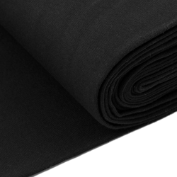 Tissu jersey bord-côte tubulaire noir precio