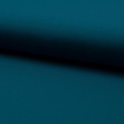 Tissu jersey lourd uni bleu pétrole