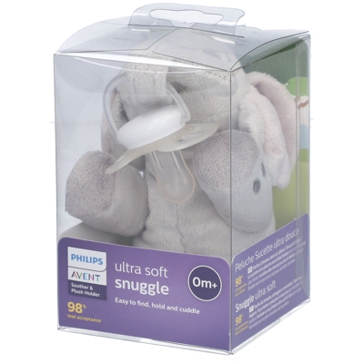 Snuggle Éléphant Avec Ultra Soft Sucette 0-6 Mois Scf348/13