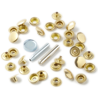 Boutons pression 14 mm doré