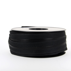 Fermeture éclair au mètre noire sans curseur características