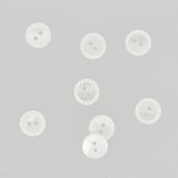 Boutons à bords pointillés blanc 11 mm en oferta