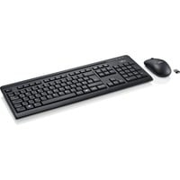 LX410 clavier RF sans fil QWERTZ Allemand Noir, Set de bureau