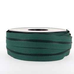 Fermeture éclair au mètre vert sapin sans curseur características