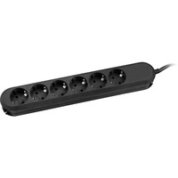 SMART 6x Schuko H05VV-F 3G 1.50mm² 16A/3680W 3m multiprise 6 sortie(s) CA Noir