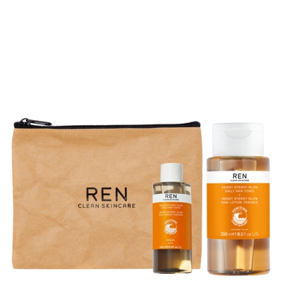 LOOKFANTASTIC X REN Clean Skincare Radiance Home and Away Glow Kit