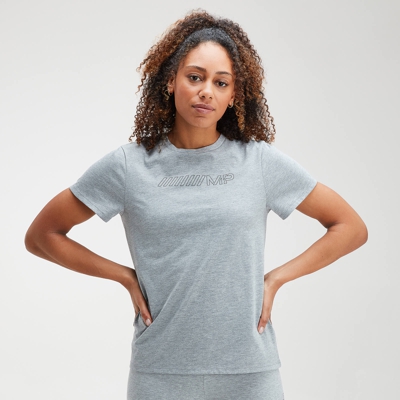 MP Women's Outline Graphic T-Shirt - Grey Marl - M