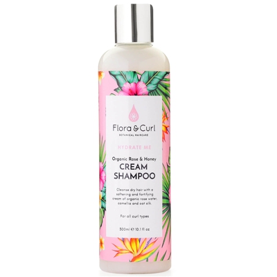 Flora & Curl Organic Rose & Honey Cream Shampoo 300ml
