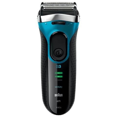 Series 3 3080 Rasoio Elettrico MicroComb Wet&Dry Colore Nero / Blu