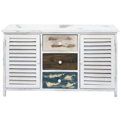 Credenza Panca 3 Cassetti 2 Sportelli Legno Bianc Shabby Hall características