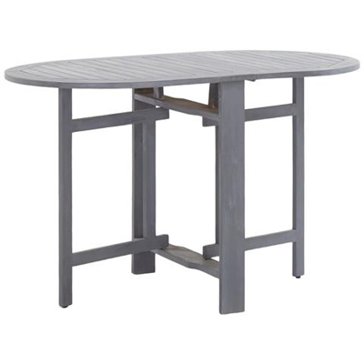 Tavolo Da Giardino Grigio 120x70x74 Cm Legno Massello Di Acacia