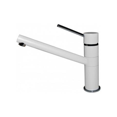 Miscelatore Monocomando con canna girevole Sava 19x17 cm Granitek Bianco 68