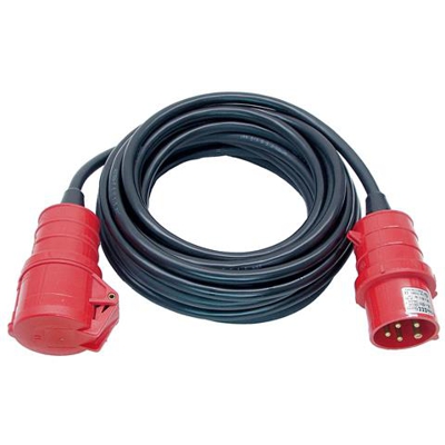 H07RN-F 5G2,5, Maschio / femmina, 10m, Nero, 16A, IP44
