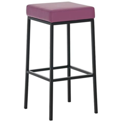 Sgabello Bar Montreal Imbottito In Similpelle I Sgabello Panchetto Design Cucina O Bar Telaio 4 Gambe I Sgabello Bancone H 85 CM Viola Base: Metallo Nero en oferta