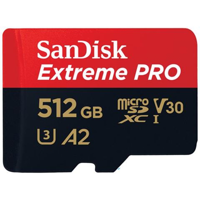 Extreme PRO scheda di memoria microSDXC da 512 GB + Adattatore SD, fino a 170 MB / sec, classe di velocità UHS 3 (U3), V30