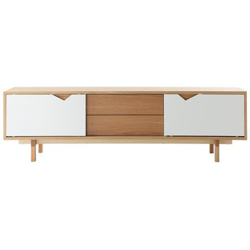 Mobiletto Tv Scandinavo Modulabile Bianco E Quercia Acoustic características