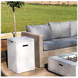 Braciere Da Esterno Quadrato Cemento 40 Cm Gas Propano Custodia Ht24181aa--40cm X 40cm X 62cm precio