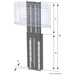 Sollevatore elettrico verticale per tv 650mm 12v en oferta