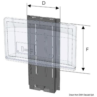 Sollevator elettrico verticalei per tv 750mm 12v