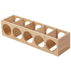 Portabottiglie Hwc-b89 Legno Bambù Impilabile 53x14x13cm ~ 4 Pezzi precio