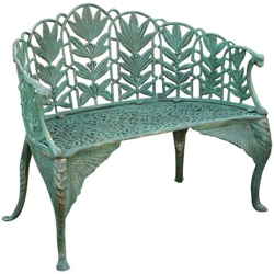 Panchina Liberty In Ghisa Finitura Verde Anticata L110xpr60xh90 Cm precio