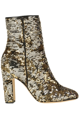 Sequined ankle boots
