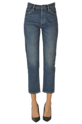 Cropped slim jeans en oferta