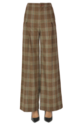 Checked print trousers características