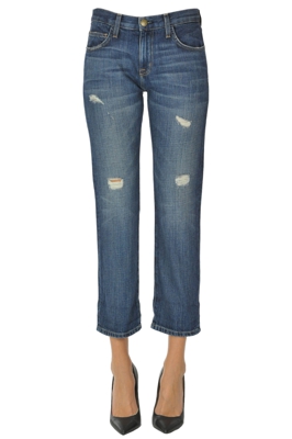 Cropped boyfriend jeans