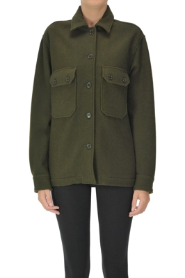 Shirt style wool jacket